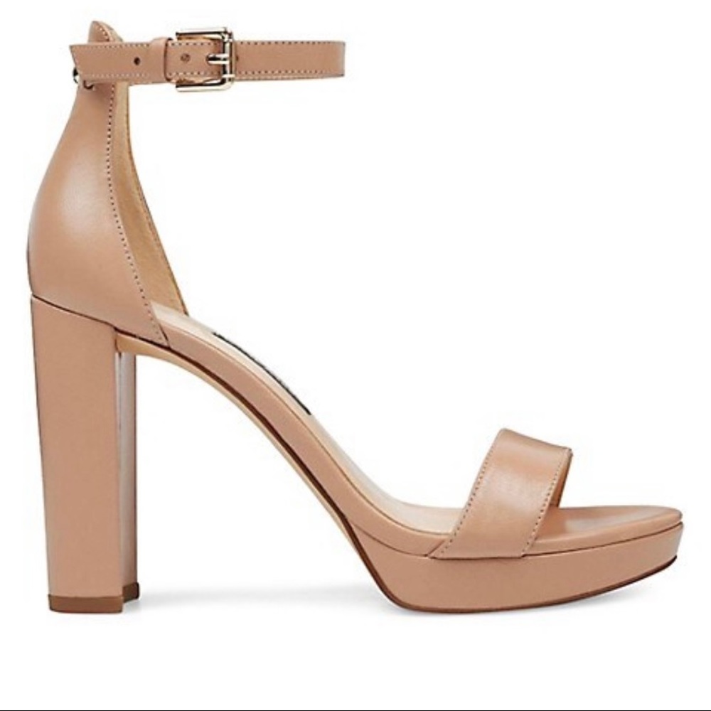 Nine West Dempsey Leather platform sandals.